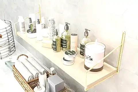 BİNO BÜYÜK BOY MUTFAK ÇOCUK ODASI BANYO RAFI, GOLD