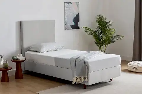 LUNA MILKY SABİT BAZA VE BAŞLIK, AÇIK GRİ, 100X200