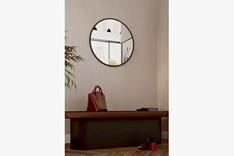 MARSAH HOME METAL ÇERÇEVELİ YUVARLAK AYNA, SİYAH, 70X70