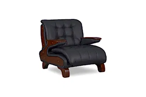 COUPE KUŞ TÜYÜ SÜNGER PEDLİ TEKLİ KANEPE, SİYAH