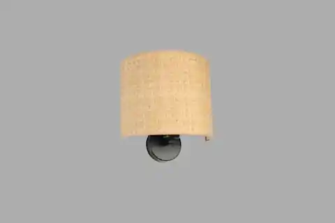 HASIR RATTAN ABAJURLU OVAL APLİK