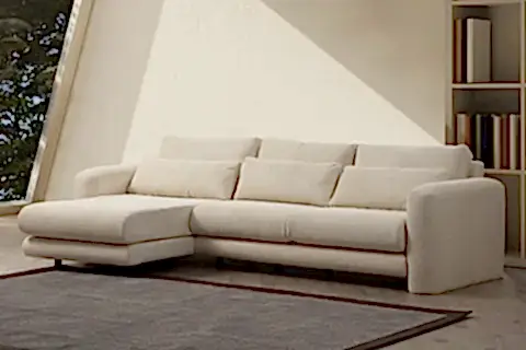LİLLY FİTİLLİ KÖŞE KOLTUK, BEYAZ, SOL KÖŞE