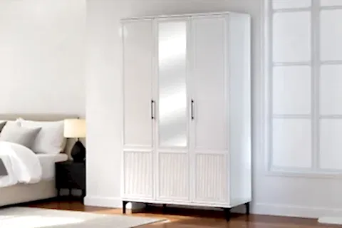 VERO GARDIROP, BEYAZ, 3 KAPAKLI