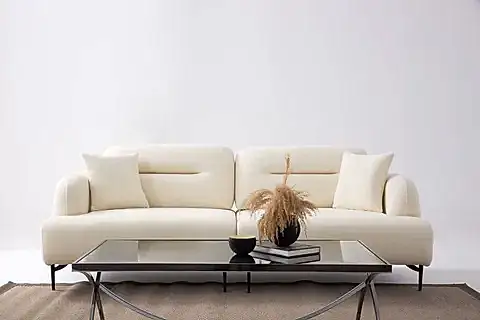 ELLAS ÜÇLÜ KANEPE, KREM
