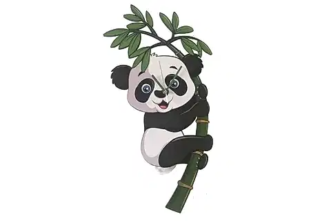 PANDA DEKORATİF SARKAÇLI DUVAR SAATİ
