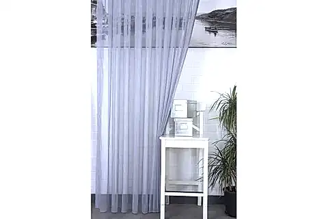 MASSARELLİ ÇİZGİLİ TÜL MAVİ 1-3 SIK PİLE 100X260