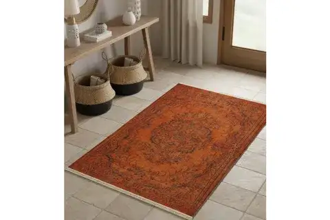 VİNTAGE KİREMİT BASKILI DOKUMATABAN HALI, 121 YNG, 60X120  CM