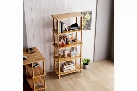 PİNA DEKORATİF KİTAPLIK, 5 RAFLI, ÇAM