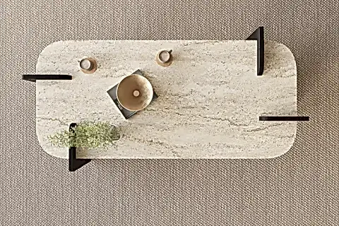 LEAPİRİ ORTA SEHPA MODERN MERMER DESEN SİYAH