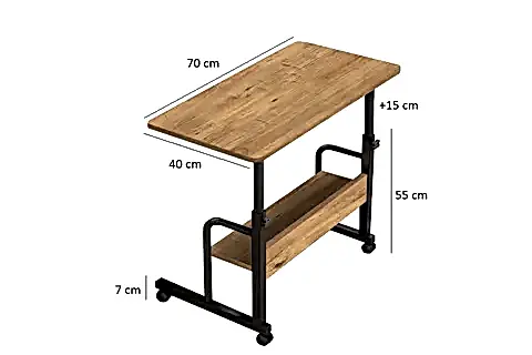 YÜKSEKLİK AYARLI DIKIŞ MAKINESI SEHPASI, ÇAM, 70X40