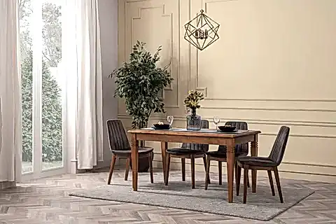 NORMA AHŞAP MASA TAKIMI, 140X80