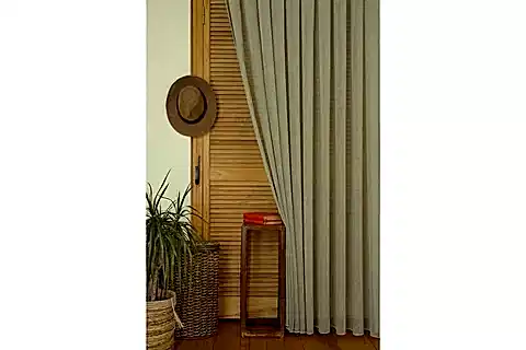 FANTEZİ BUKLE SIK PİLE TÜL PERDE, YEŞİL, 350X260