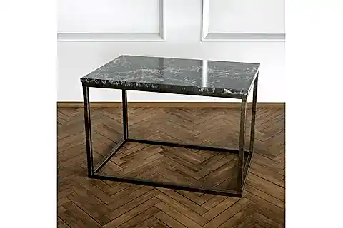 POTRİCA YAN SEHPA ESKİTME PİRİNÇ AYAK SİYAH MERMER TABLA