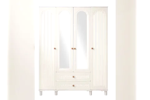ADA GARDIROP, BEYAZ, 4 KAPAKLI