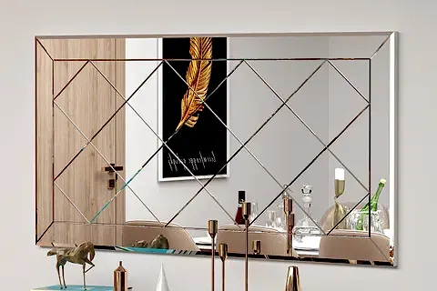 MONE SAGA DEKORATİF BAKLAVA DESENLİ SALON AYNASI, SGA01