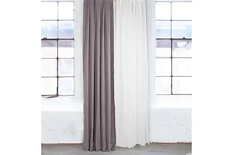 MASSARELLİ FON PERDE GRİ PİLESİZ 260 CM 100