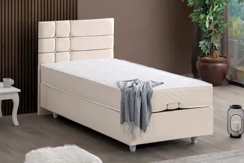 ALMADA BAZA BAŞLIK VE LETTO YATAK SETİ, KREM, 90X190