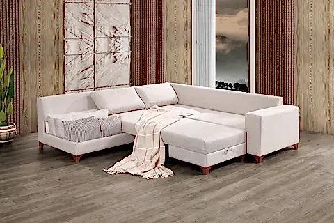 MASSE KÖŞE KOLTUK, KREM, SOL KÖŞE