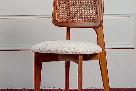 MORENA AHŞAP YUVARLAK MASA TAKIMI, CEVİZ BEYAZ, 100X100