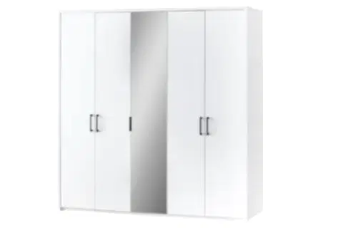 LİFE GARDIROP, BEYAZ, 5 KAPAKLI