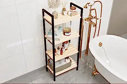 BİNO BANYO DÜZENLEYİCİ MUTFAK BANYO RAFI, 4 KATLI, SİYAH