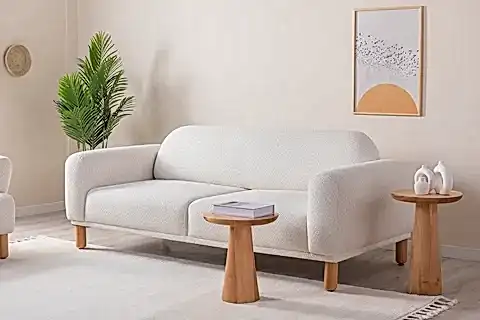 SOLİ BOHEM TEDDY ÜÇLÜ KOLTUK, KIRIK BEYAZ