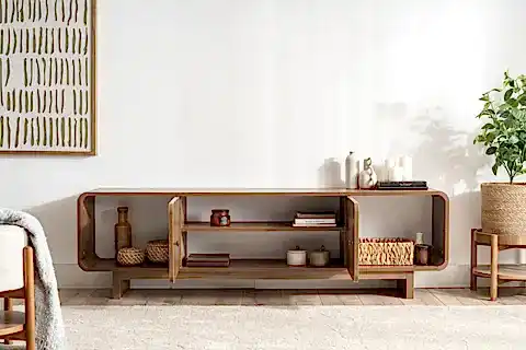 GİRONA TV SEHPASI, CEVİZ, 180 CM