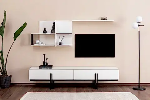 LİNE TV ÜNİTESİ ALT ÜST BLOK , SEDEF SİYAH