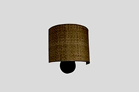HASIR RATTAN ABAJURLU OVAL APLİK