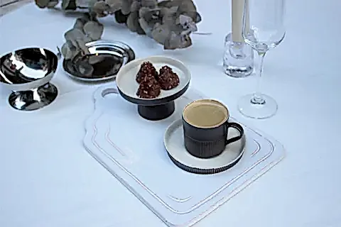 FLUTED TÜRK KAHVESİ FİNCAN SETİ, ANTRASİT