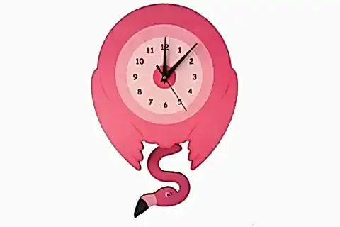 FLAMİNGO DEKORATİF SARKAÇLI DUVAR SAATİ