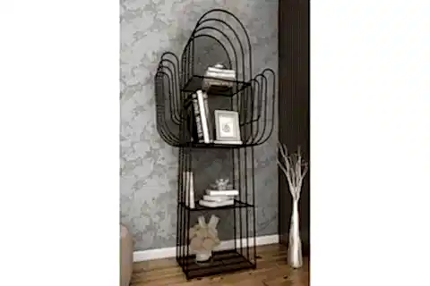MARSAH HOME VİOLA KAKTÜS METAL KİTAPLIK, SİYAH