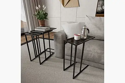 MARSAH HOME ROZY ZİGON SEHPA, SİYAH