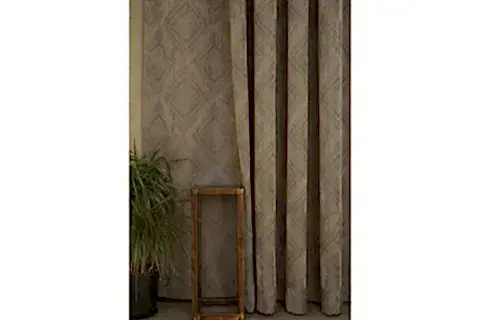 FON PERDE PRİZMA DESEN AÇIK KAHVE 1-2 SEYREK PİLE 150X260