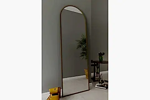 MARSAH HOME METAL ÇERÇEVELİ AYAKSIZ BOY AYNASI, GOLD