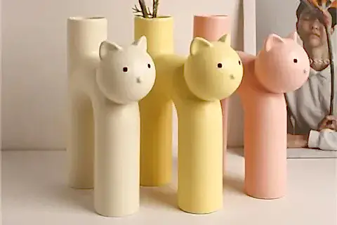 İSKANDİNAV KEDİ VAZO, ÜÇLÜ SET