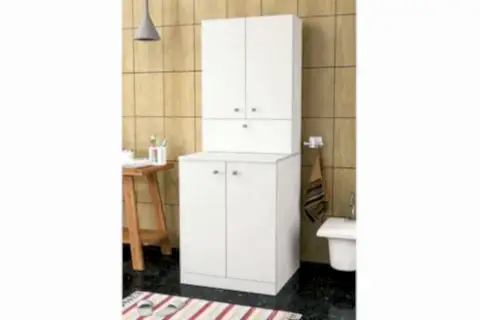 DERYA DEKOR PALMİRO ÇAMAŞIR MAKİNASI DOLABI, BEYAZ