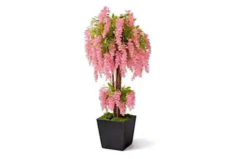 YAPAY BİTKİ PEMBE WİSTERİA SALKIM AĞACI, 190 CM