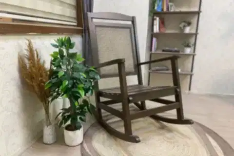 VERANDA SALLANAN SANDALYE, CEVİZ AHŞAP AYAK