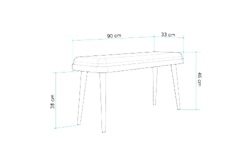 VİNA MİNİ BENCH, KARİNA MEŞE KREM