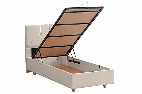 WİCK BAZA BAŞLIK VE LETTO YATAK SETİ, KREM, 90X190