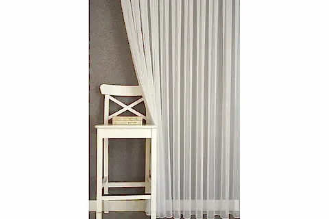 MASSARELLİ ÇİZGİLİ TÜL EKRU 1-3 SIK PİLE 100X260