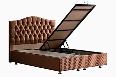 ZÜMRÜT NEW BAZA BAŞLIK VE YATAK, AÇIK KAHVE, 90X190