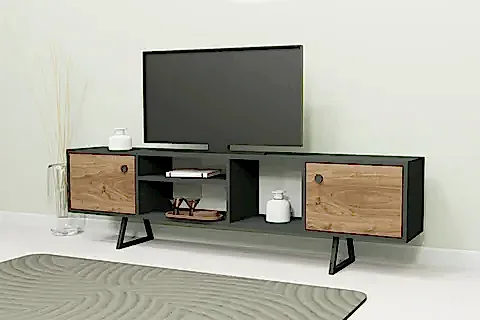 LAGOMOOD SALLY TV ÜNİTESİ, ANTRASİT CEVİZ