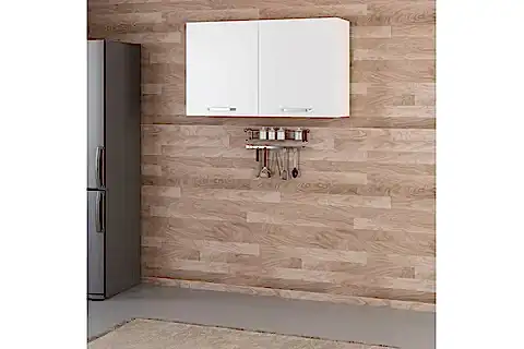 MİNAR MUTFAK DOLABI ÜST MODÜL, BEYAZ, 120 CM