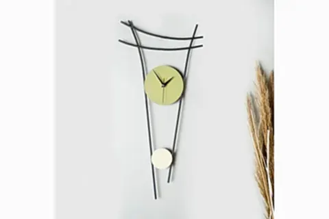 HEİT METAL DEKORATİF DUVAR SAATİ, 73-34 CM