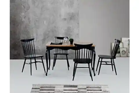 ADA LÜKENS MASA KIRLANGIÇ SANDALYE, MEŞE ANTRASİT, 125X80