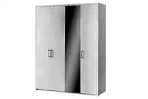 LİFE GARDIROP, BEYAZ, 4 KAPAKLI, ÇEKMECELİ