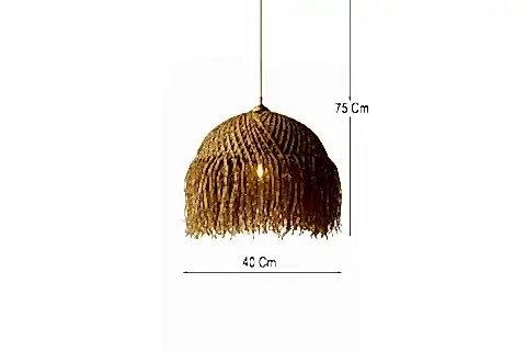BOHEM HANDMADE TEKLİ SARKIT AVİZE, JÜT NATİVA