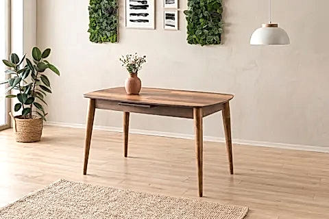 ESSEN MASA VE ETRO SANDALYE TAKIMI, CEVİZ, 130X80